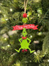 Handmade Grinch Ornament for wooden Christmas tree, a unique festive holiday keepsake